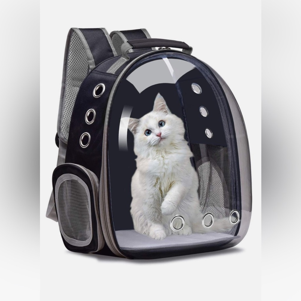 NEW Transparent Black Pet Carrier Backpack
